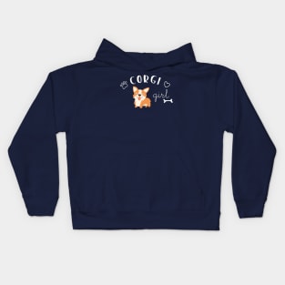 Corgi Girl Kids Hoodie